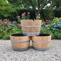 Authentieke 1/2 Eiken Wijnton 112L - set van 3st