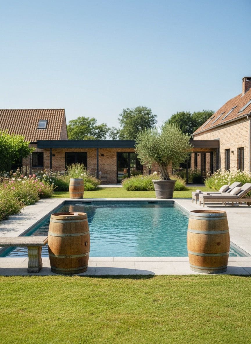 Houten wijnvat 225L
